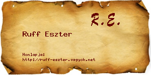 Ruff Eszter névjegykártya