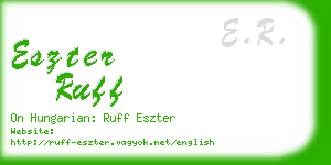 eszter ruff business card